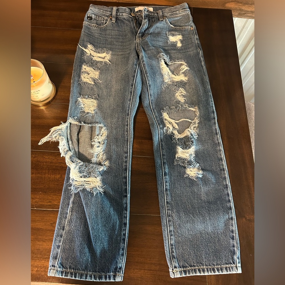 KanCan Women’s Distressed Denim Jeans